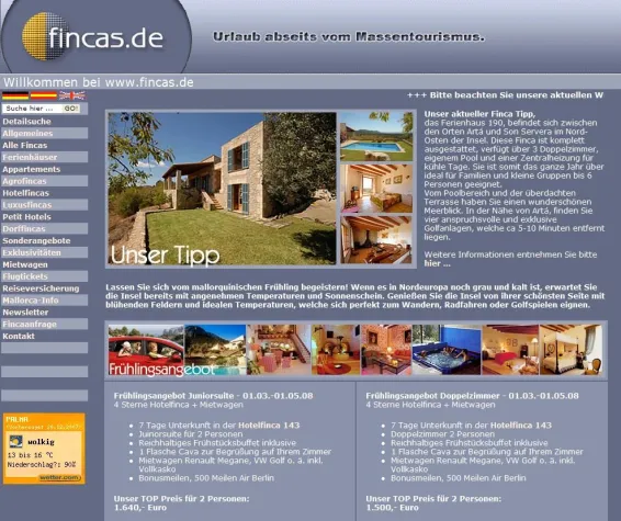 Bild: TRIO Fincavermietung AG startet neuen Internetauftritt