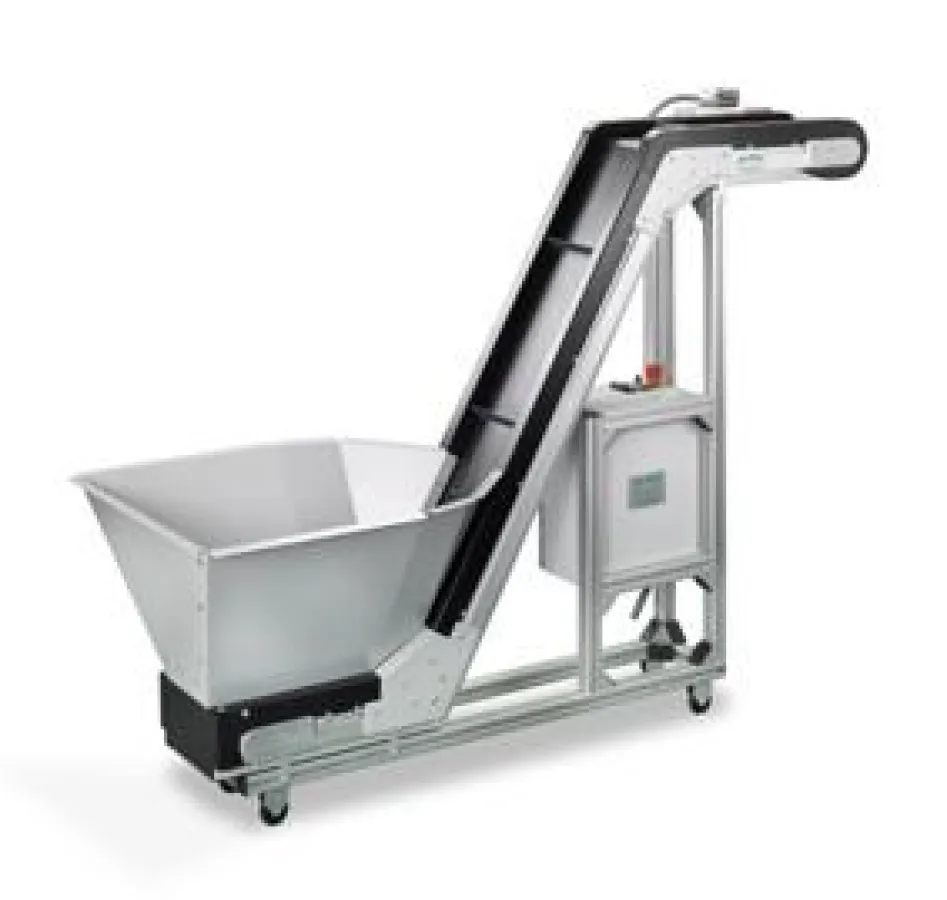 Neuer Z-Förderer von AMI mit Aufgabetrichter