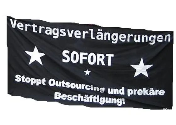 Bild: Für gerechte Entlohnung – Gegen prekäre Beschäftigung