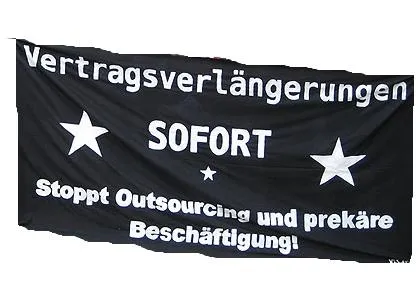 Bild: Für gerechte Entlohnung – Gegen prekäre Beschäftigung