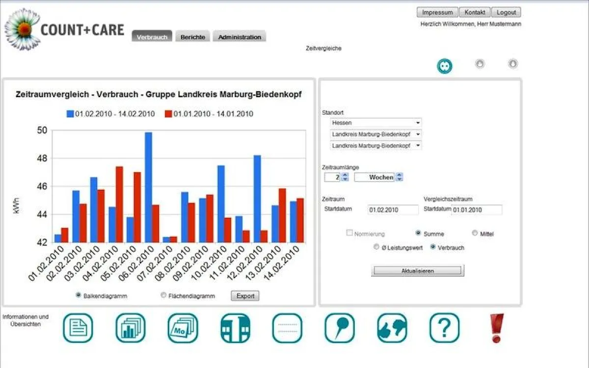 Screenshot des MSB-Portals