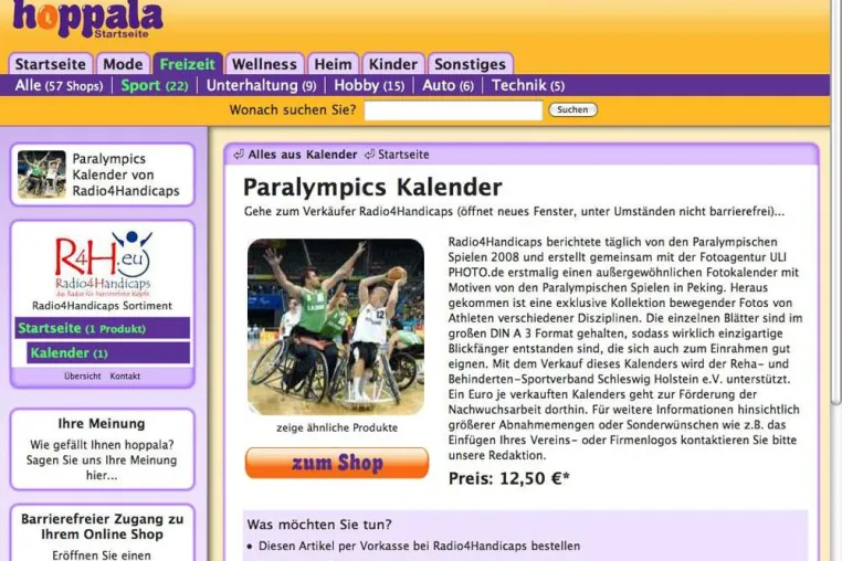Online einkaufen ohne Barrieren - hoppala.eu ist das erste barrierefreie Shop Portal in Deutschland Bild: Online einkaufen ohne Barrieren - hoppala.eu ist das erste barrierefreie Shop Portal in Deutschland
