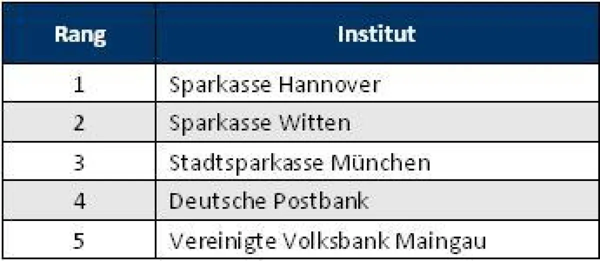 Die Top 5 des ibi Website Rating 2009 im Schwerpunktthema Altersvorsorge