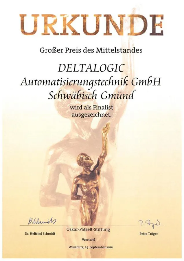 Auszeichnung als Finalist