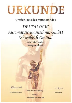Bild: DELTA LOGIC als Finalist ausgezeichnet