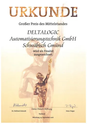 Bild: DELTA LOGIC als Finalist ausgezeichnet