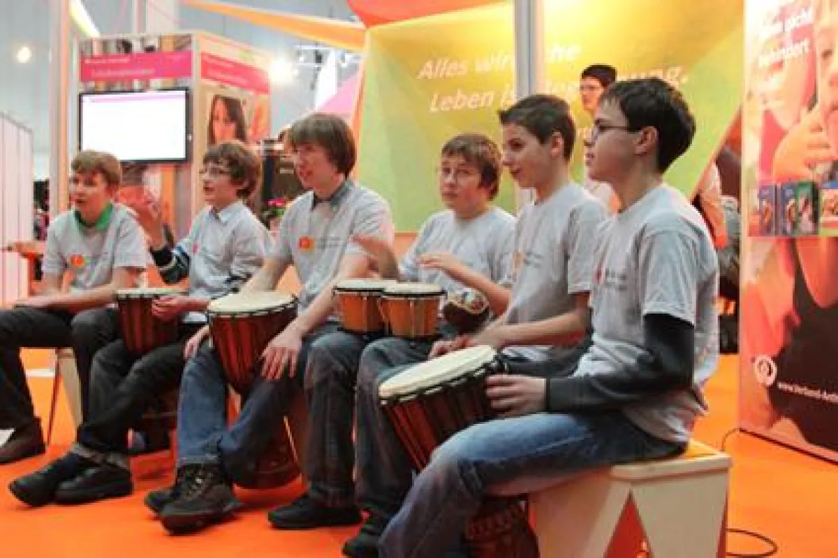 Trommeln auf der didacta 2012