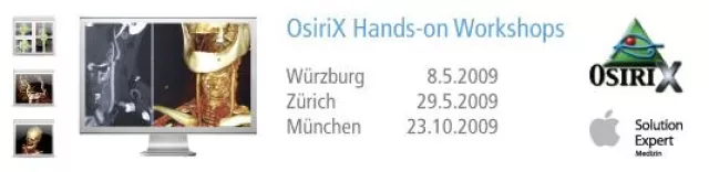 Drei weitere OsiriX Workshops in 2009 Bild: Drei weitere OsiriX Workshops in 2009