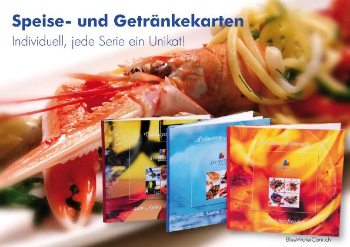 Speisekarten mit Themenbilder