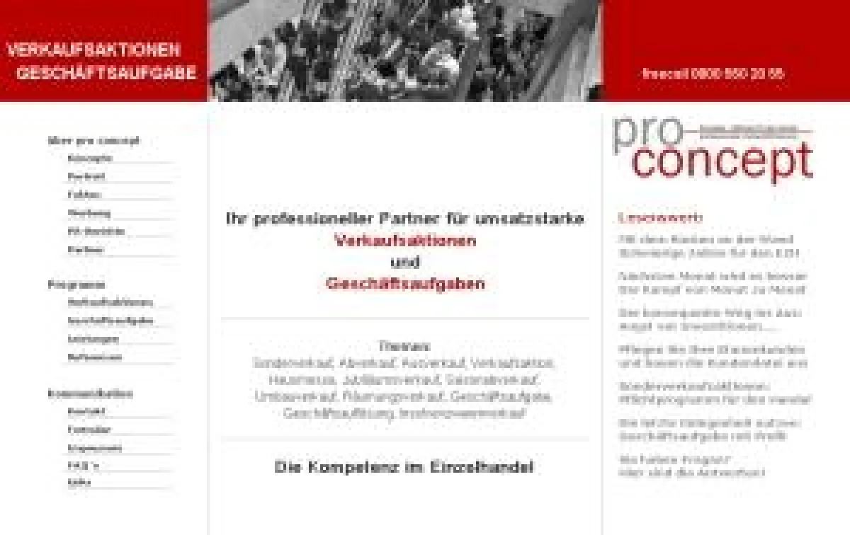 pro concept, Konzepte und Aktionen für den Handel