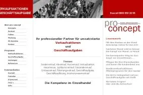Bild: pro concept - Partner des Einzelhandels für Verkaufsaktionen und Geschäftsaufgaben mit neuem Webauftritt