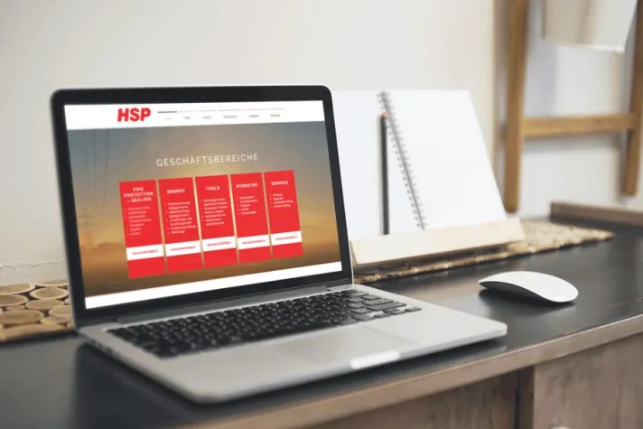Bild: Neue Internetseite der HSP GmbH