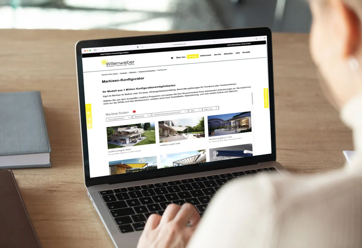 Für seine Fachhandelspartner stellt markilux einen Webservice nach dem Baukastenprinzip bereit. (© markilux)