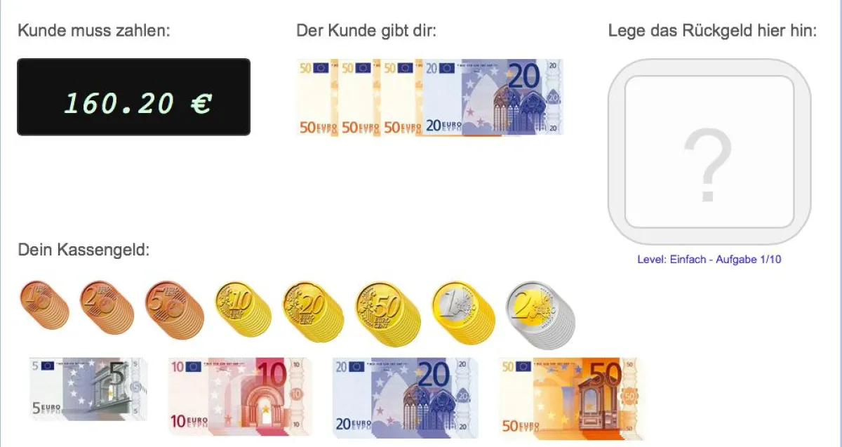 Das Kassenspiel - Digitales Lernspiel von Echt Einfach TV