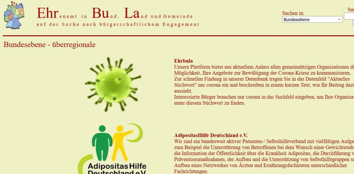 Startseite von Ehrbula