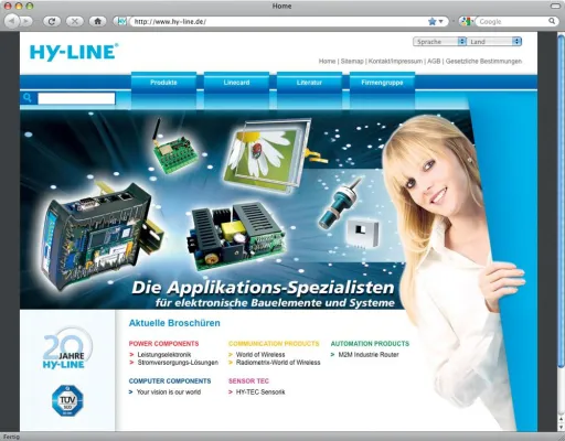 Bild: Die HY-LINE Firmengruppe präsentiert ihre neue Website