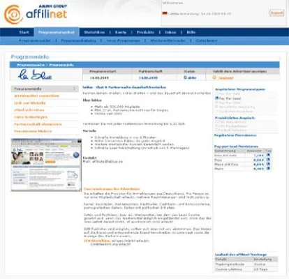 Bild: lablue.de kooperiert mit affilinet.de