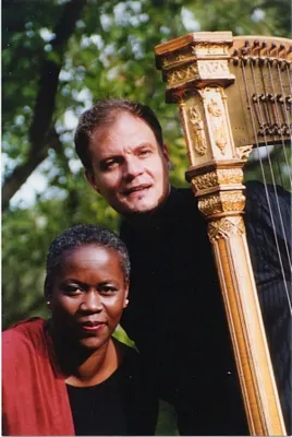 Berliner Musikduo One Voice - One Harp auf den Spuren geheimer Botschaften afroamerikanscher Sklaven Bild: Berliner Musikduo One Voice - One Harp auf den Spuren geheimer Botschaften afroamerikanscher Sklaven