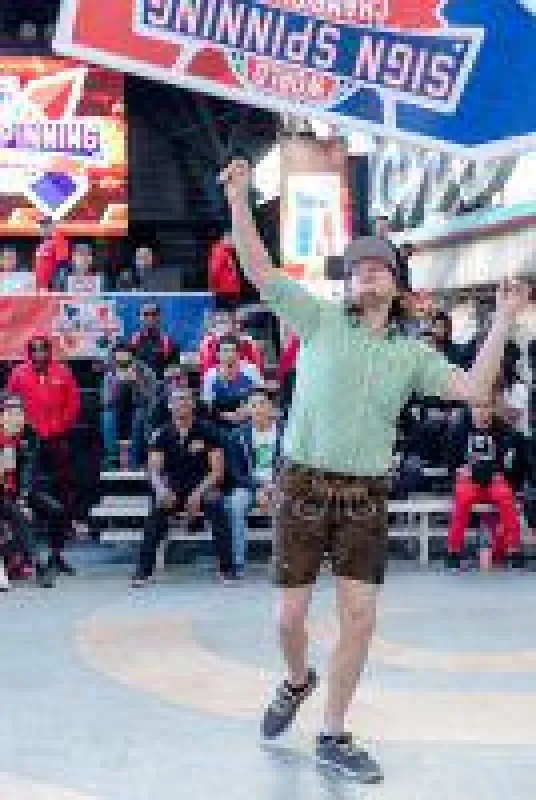 Der Favorit Sören Knauft bei der Sign Spinning Weltmeisterschaft in Las Vegas