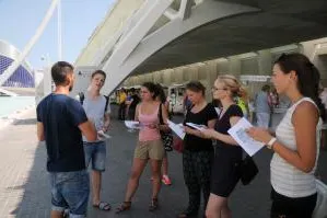 Bild: Gymkhana einer Sprachschule in der Ciudad de las Artes y Ciencias von Valencia