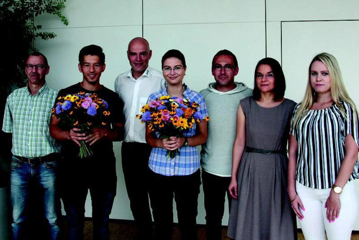 Die beiden Auszubildenden wurden herzlich an der Fachhochschule Erfurt willkommen geheißen. (Luise Reiber / Fachhochschule Erfurt)