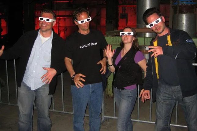Bild: Kraftwerk in 3D Stereo mit Leinwänden von awater3D