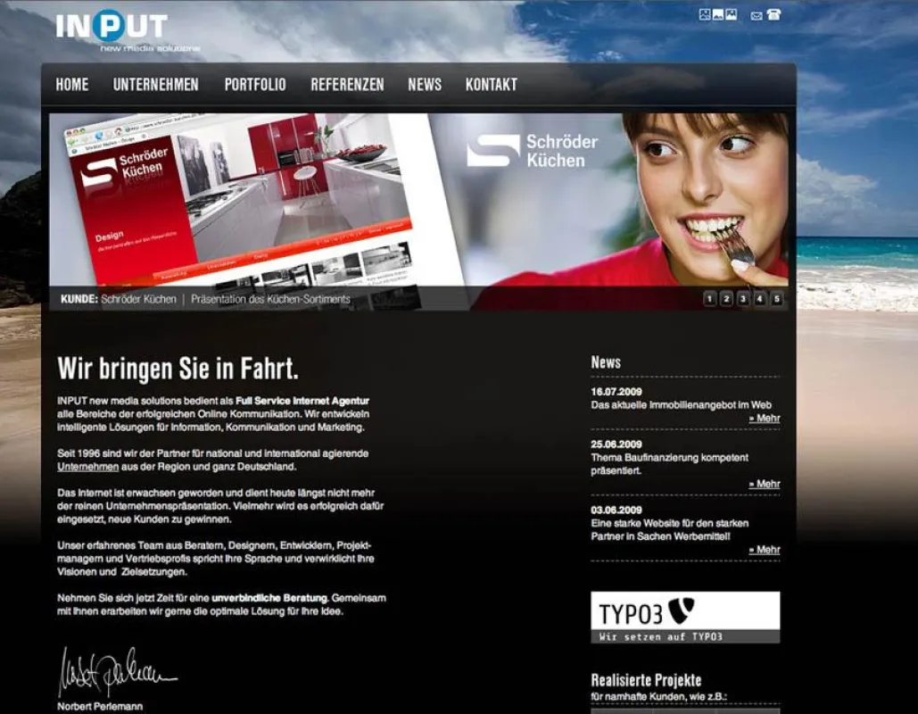 TYPO3-Homepage www.input-nms.de