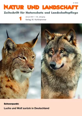 „Luchs und Wolf zurück in Deutschland“ – Neue Schwerpunktausgabe von „Natur und Landschaft“ Bild: „Luchs und Wolf zurück in Deutschland“ – Neue Schwerpunktausgabe von „Natur und Landschaft“