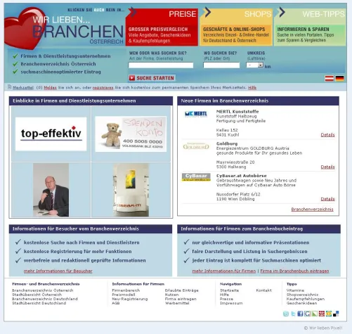 Bild: Branchenverzeichnis zur Suchmaschinenoptimierung mit neuem, frischen Design