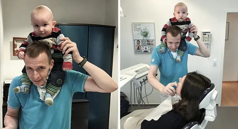 Bild: Neuer Stammhalter in der Praxis Dr. Klabunde