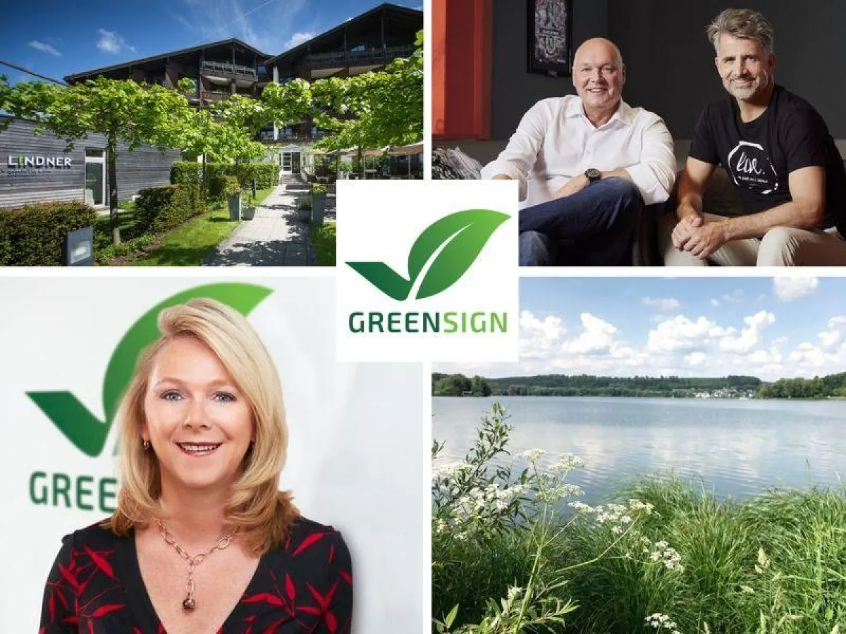 Grüne Partnerschaft: Suzann Heinemann (GreenSign), Andreas Krökel und Otto Lindner (Lindner)