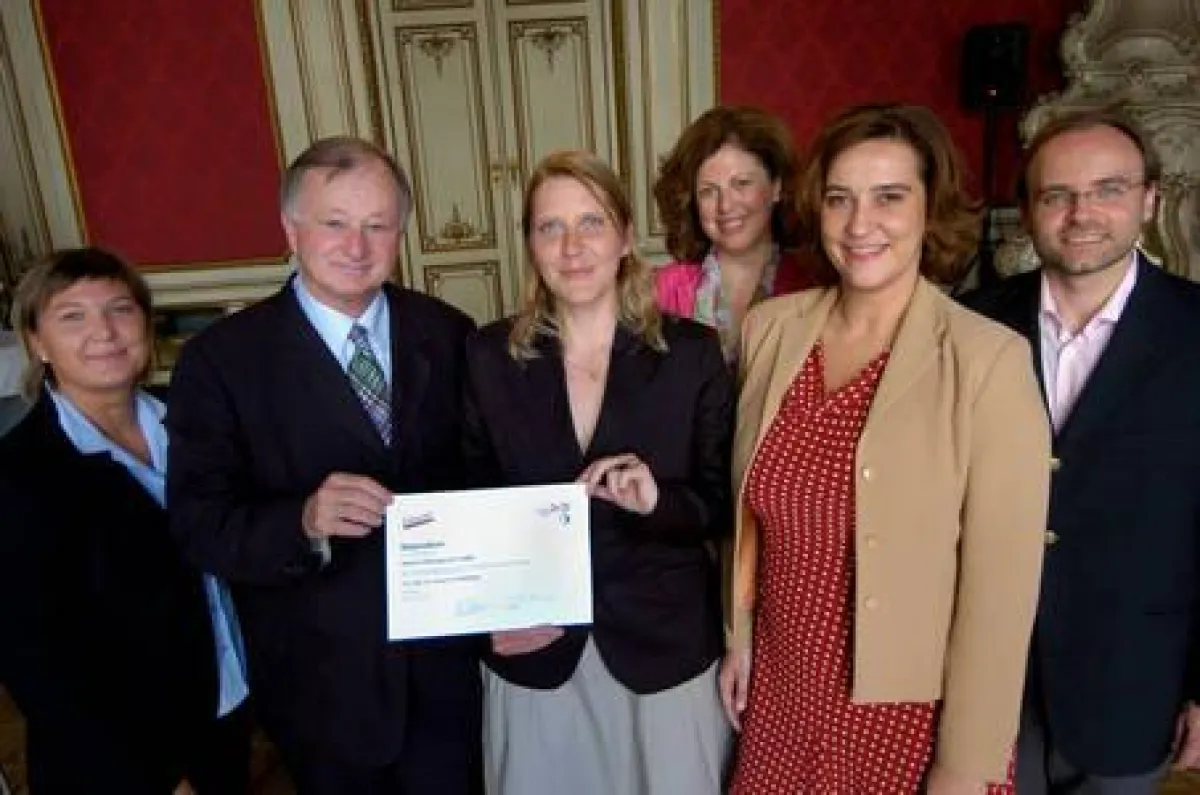 v.l.n.r.: M. Prosinger (CEC), A.Stepan (CEC), S. Thomanek (Standard Scholarship), M. Buxbaum (bzd), P. Aigner (CEC), H. Kotzab (Copenhagen Business School)