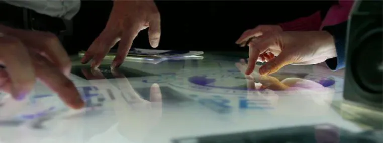 Bild: Neu bei der LK-AG: Multitouch Displays MultiTaction - ultraschnell bei uneingeschränkter Touch Point Erkennung