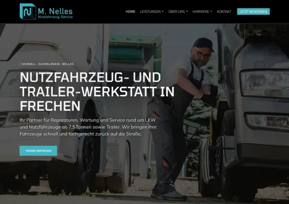 Bild: M. Nelles setzt auf Website von Dunkel Design