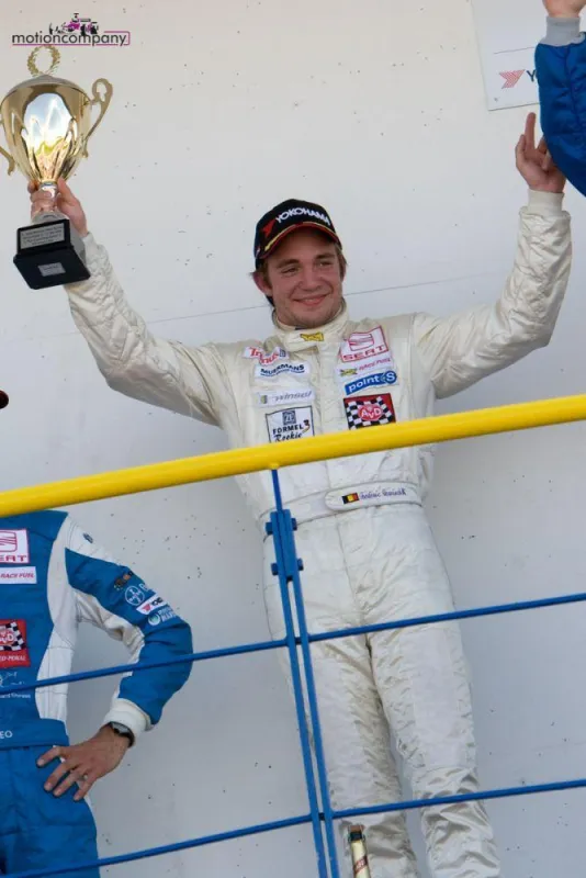 Frederic Vervisch (BEL) auf dem Podium in Oschersleben