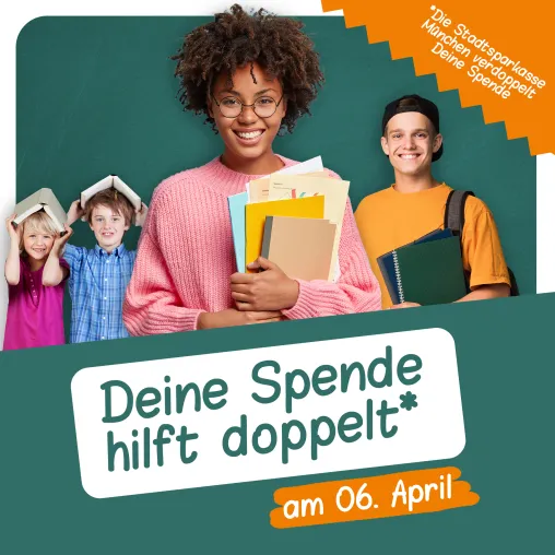 Osteraktion! Wir Wunder Spenden Verdopplungsaktion der Stadtsparkasse München für Schule für Morgen gUG Bild: Osteraktion! Wir Wunder Spenden Verdopplungsaktion der Stadtsparkasse München für Schule für Morgen gUG