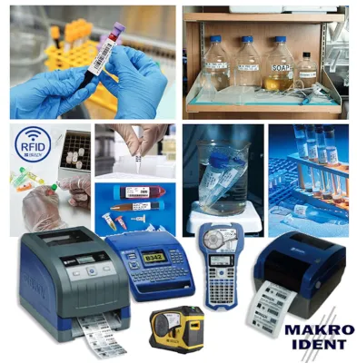 Bild: Großes Sortiment an Labor-Etiketten und Labor-Etikettendrucker