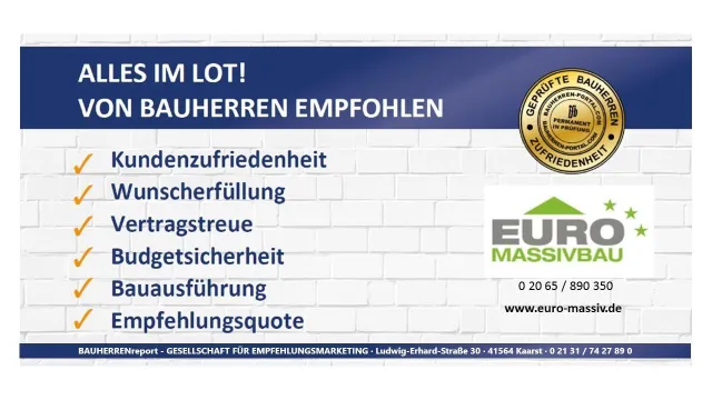 Bild: EURO MASSIVBAU GMBH, Duisburg: Qualitäts- und Serviceleistung auch 2020 wieder auf Top-Niveau