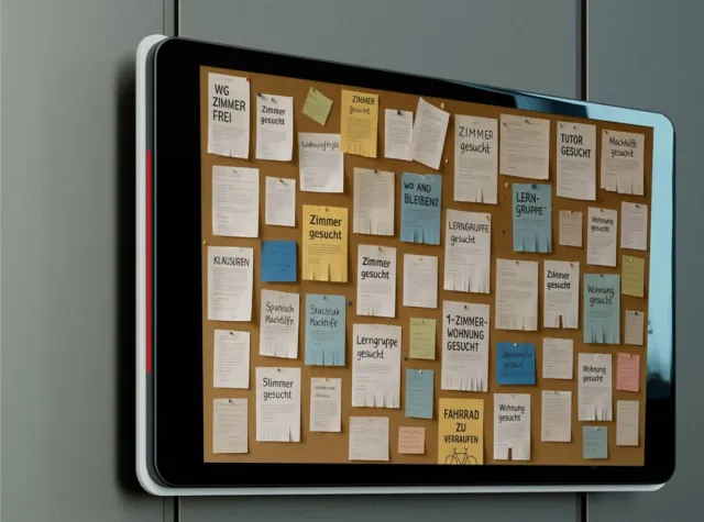 Das digitale Schwarze Brett optimiert die Organisation in Bildungseinrichtungen Bild: Das digitale Schwarze Brett optimiert die Organisation in Bildungseinrichtungen