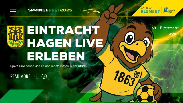 Bild: Eintracht Hagen präsentiert seine Leistungsteams auf dem Springefest – Moderation durch Andreas Klement