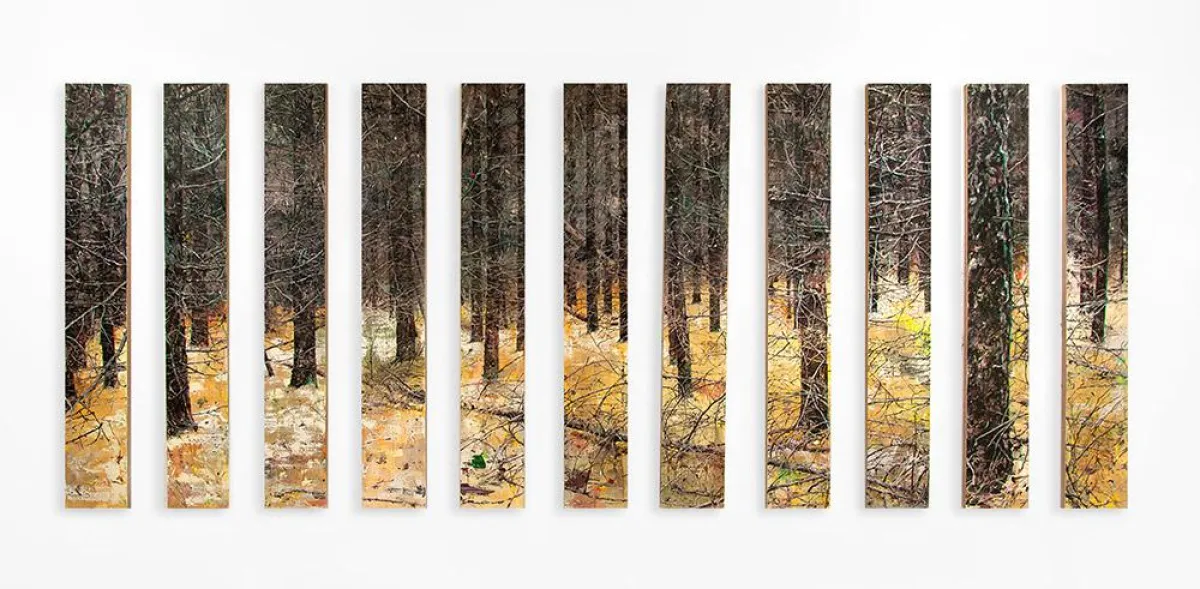 Between the lines, 2018, Öl auf Leinwand, 200,0 x 492,5 cm (© e.artis contemporary)