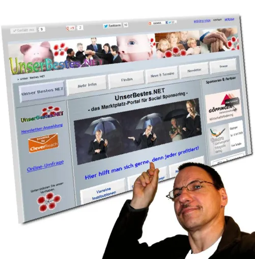 Sponsoren und Projekte präsentieren sich auf UnserBestes.NET Bild: Sponsoren und Projekte präsentieren sich auf UnserBestes.NET