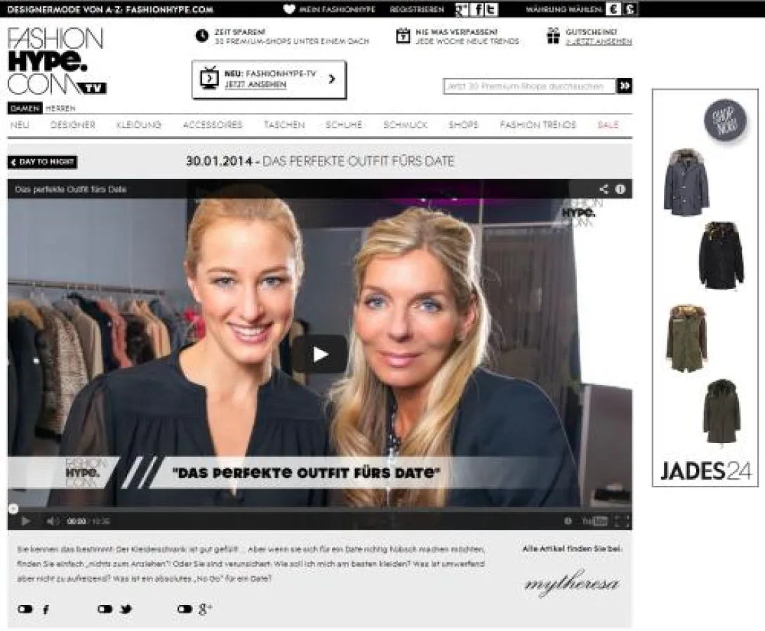 Modeportal FASHIONHYPE.com startet Video-Serie zur Stylingberatung