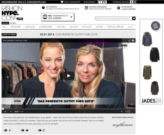 Bild: Modeportal FASHIONHYPE.com startet Video-Serie zur Stylingberatung