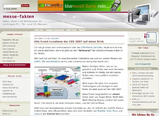 Bild: insight-infonet auf der CES 2007