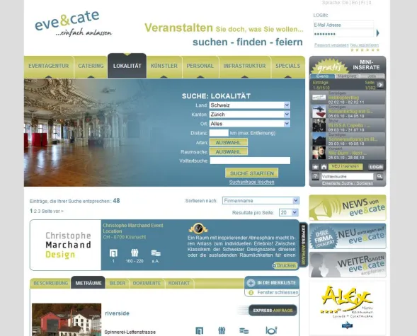 Best of Swiss Web Award in Bronze für eve&cate Bild: Best of Swiss Web Award in Bronze für eve&cate