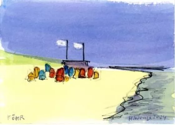 Bild: Kunstgrüsse! Künstlerpostkarten von Hans Wrage im Bergedorfmuseum und der galerie carstensen