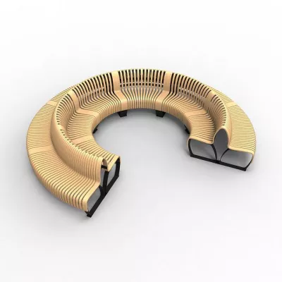 Bild: Shopping Center erhöhen konsumfreudige Atmosphäre mit schwedischen INTERIOR Sitzbänken aus Holz