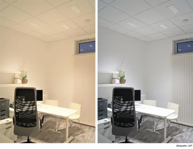 Bild: Moderne Lichtsteuerung in der Arztpraxis