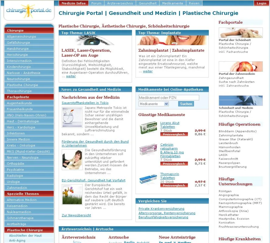 Chirurgie Portal startet mit neuem Forum für Gesundheit und Medizin